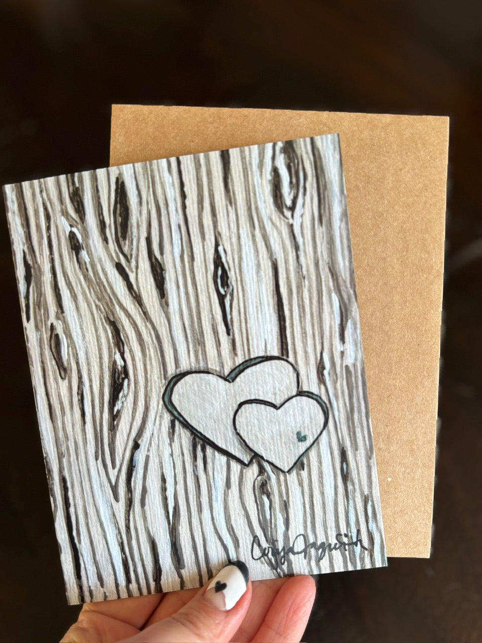 Woodgrain Heart | Greeting Card