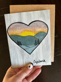 Sunset Heart | Greeting Card