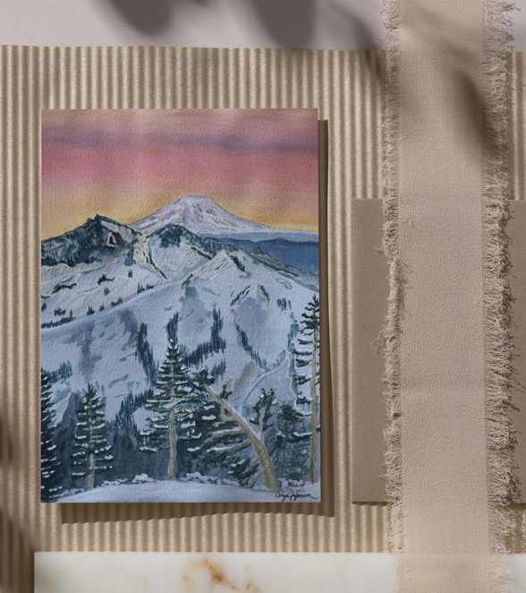 Twilight - Mt. Adams, WA | Greeting Card