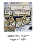 Officers’ Legacy art magnet featuring cannons and a historic home on Officers’ Row in Vancouver, Washington